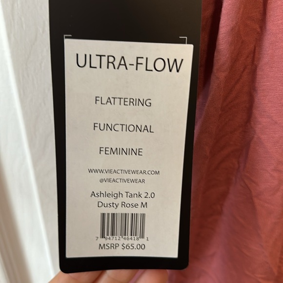 NWT - Vie Active rose colored tank - Picture 3 of 3